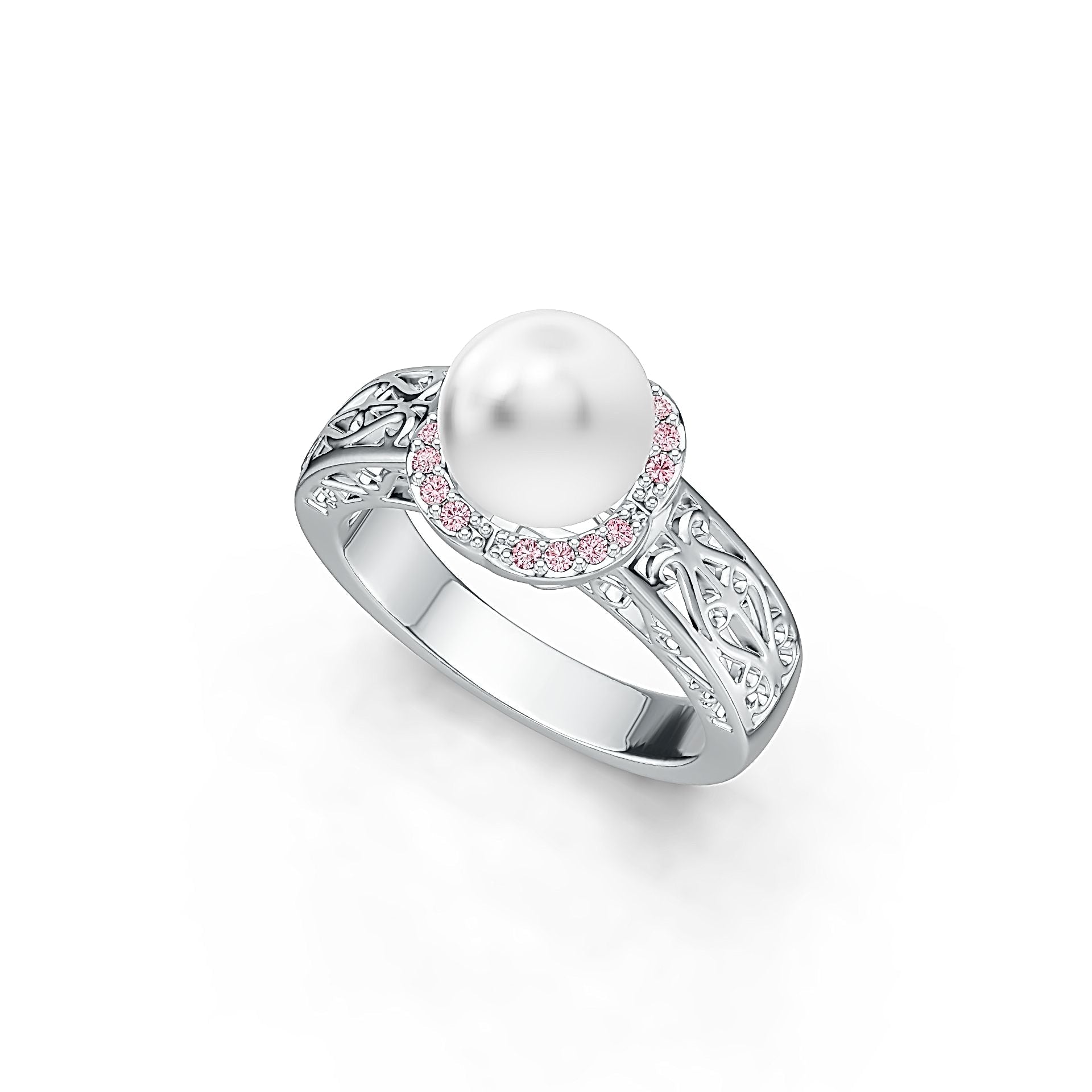 Sterling Silver Semi Mount Ring Setting Round RD 9X9MM DHJ