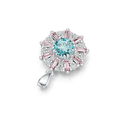Sterling Silver Semi Mount Pendant Setting Round RD 7x7mm DHJ