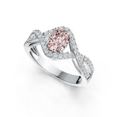 Sterling Silver Semi Mount Ring Setting Oval OV 7X5mm with White Topaz Syzjewelry