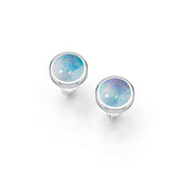 Sterling Silver Semi Mount Earrings Setting Round RD 8x8mm Cabochon Stud - Syzjewelry