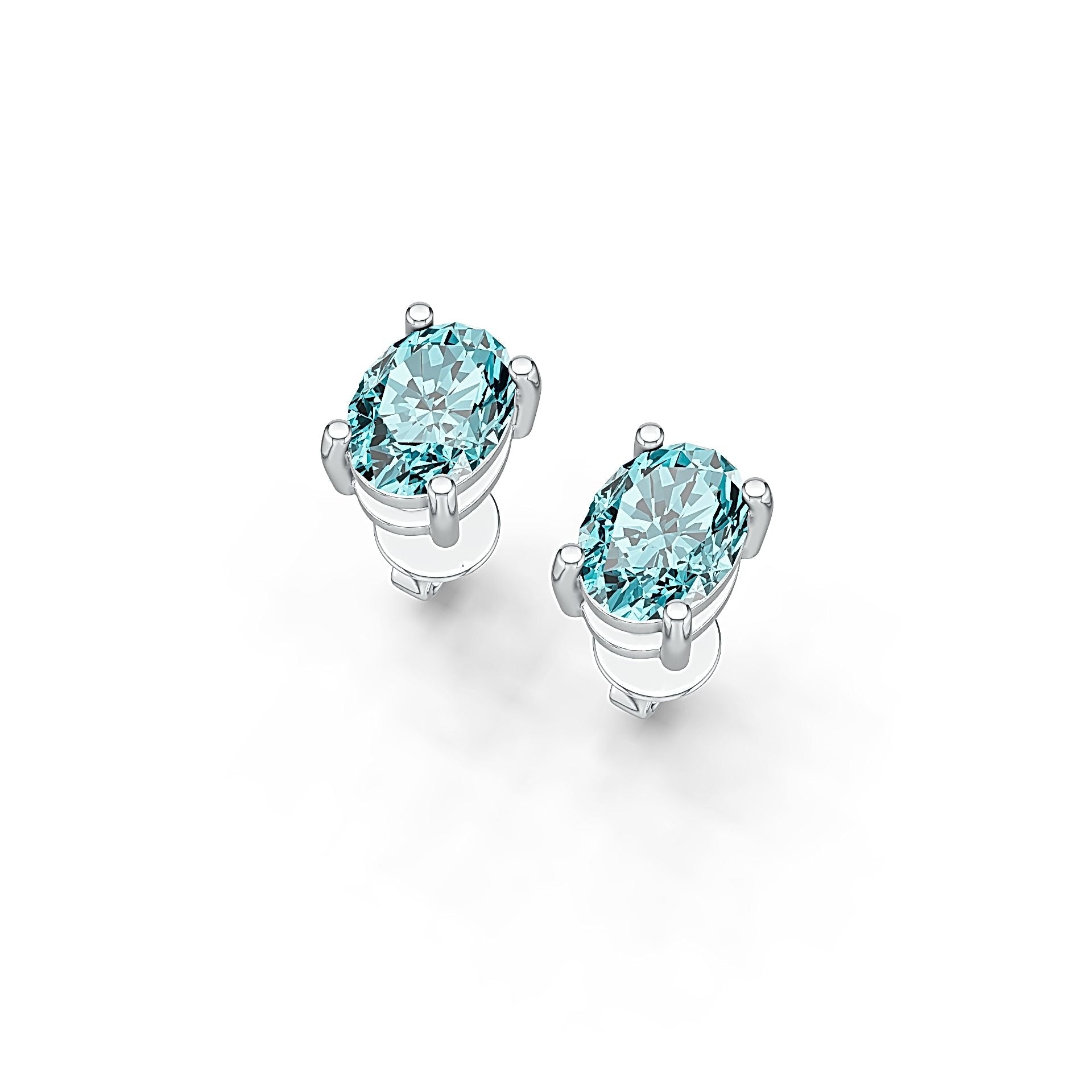 Sterling Silver Semi Mount Earrings Setting Oval OV 8X6mm DHJ