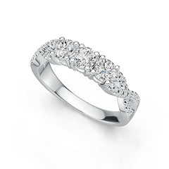 Sterling Silver Semi Mount Ring Setting Round RD 4x4mm DHJ