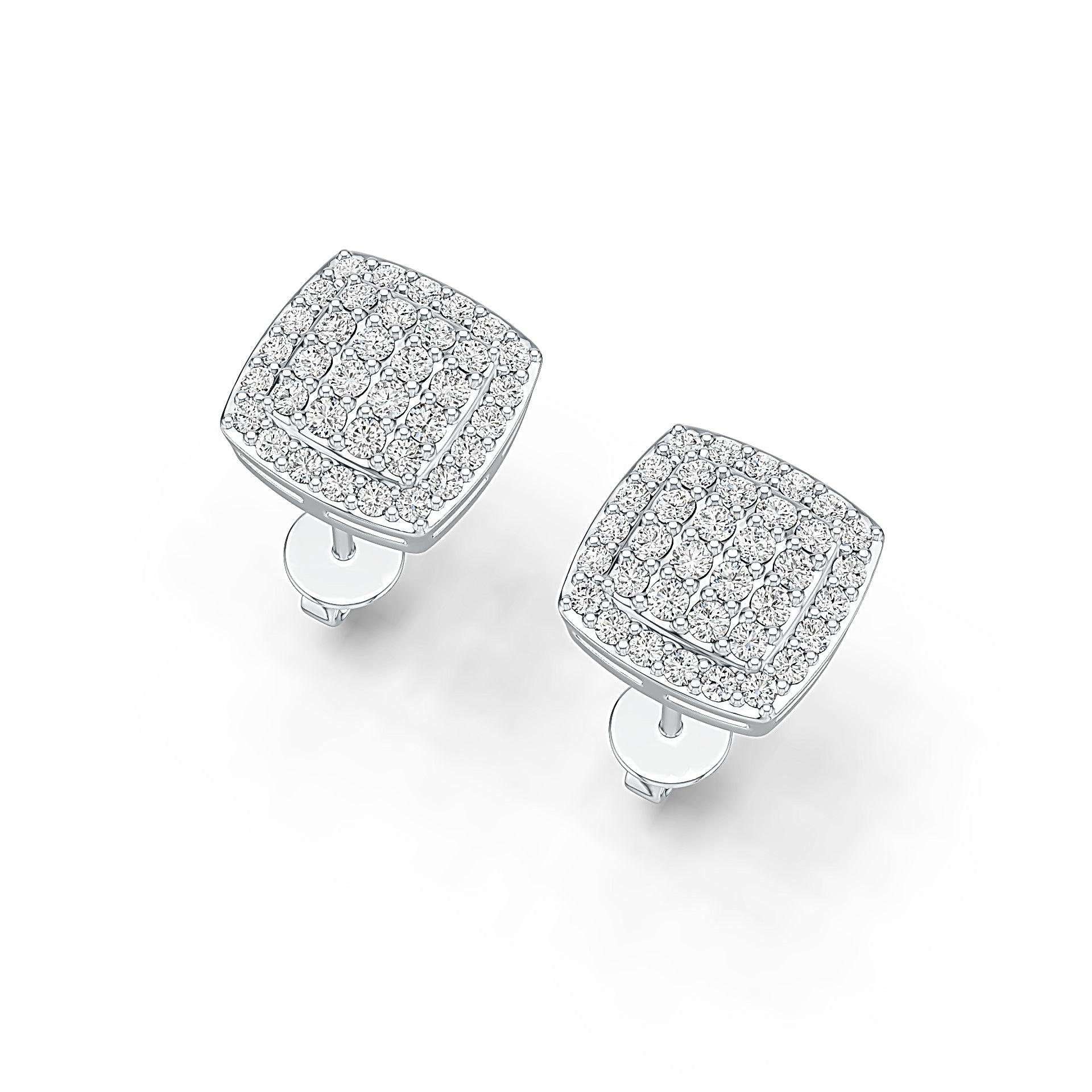 Sterling Silver Semi Mount Earrings Setting Round RD 1.8mm DHJ