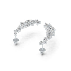 Sterling Silver Semi Mount Earrings Setting Marquise MQ 6X3mm MQ 5X2.5mm SQ 3X3mm DHJ