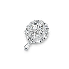 Sterling Silver Semi Mount Pendant Setting Oval OV 11X9mm with White Topaz Syzjewelry