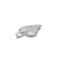Sterling Silver Pendant with White Topaz or Moissanite Heart Theme DHJ