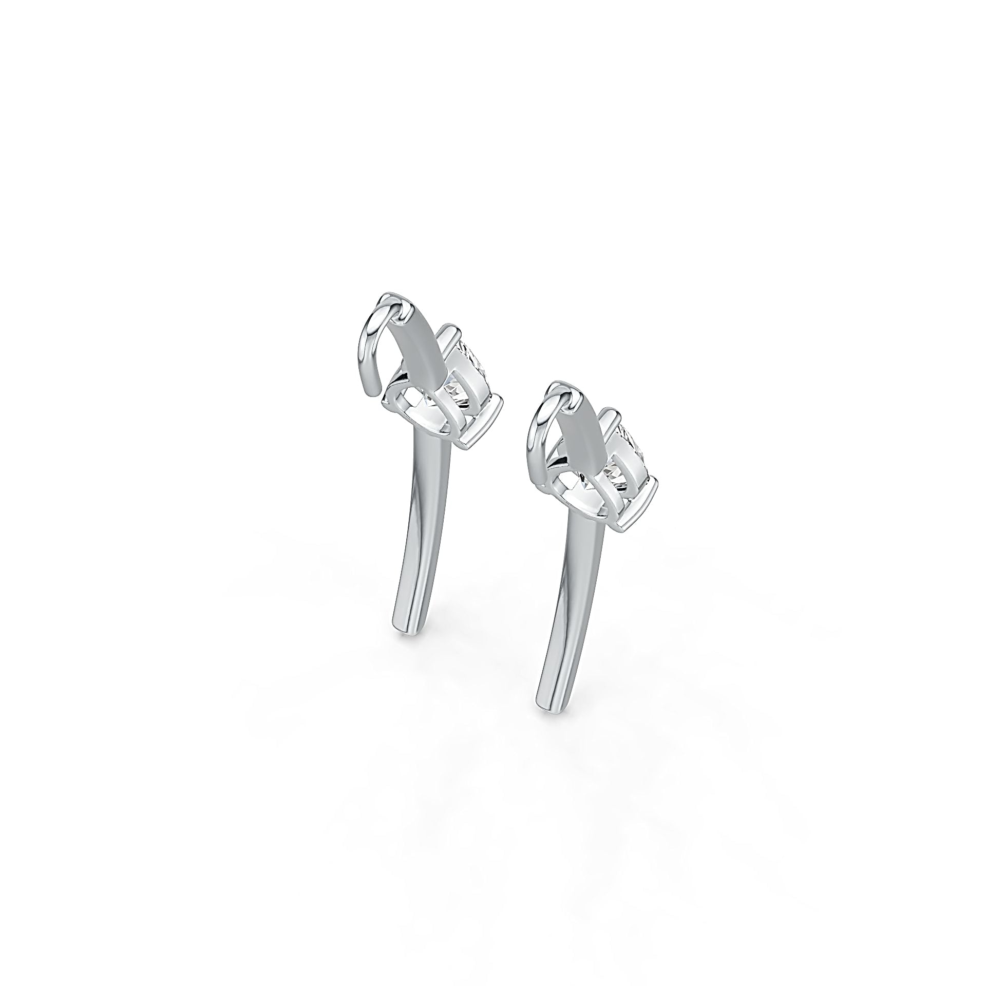 Sterling Silver Semi Mount Earrings Setting Pear PE 8X6mm - Syzjewelry