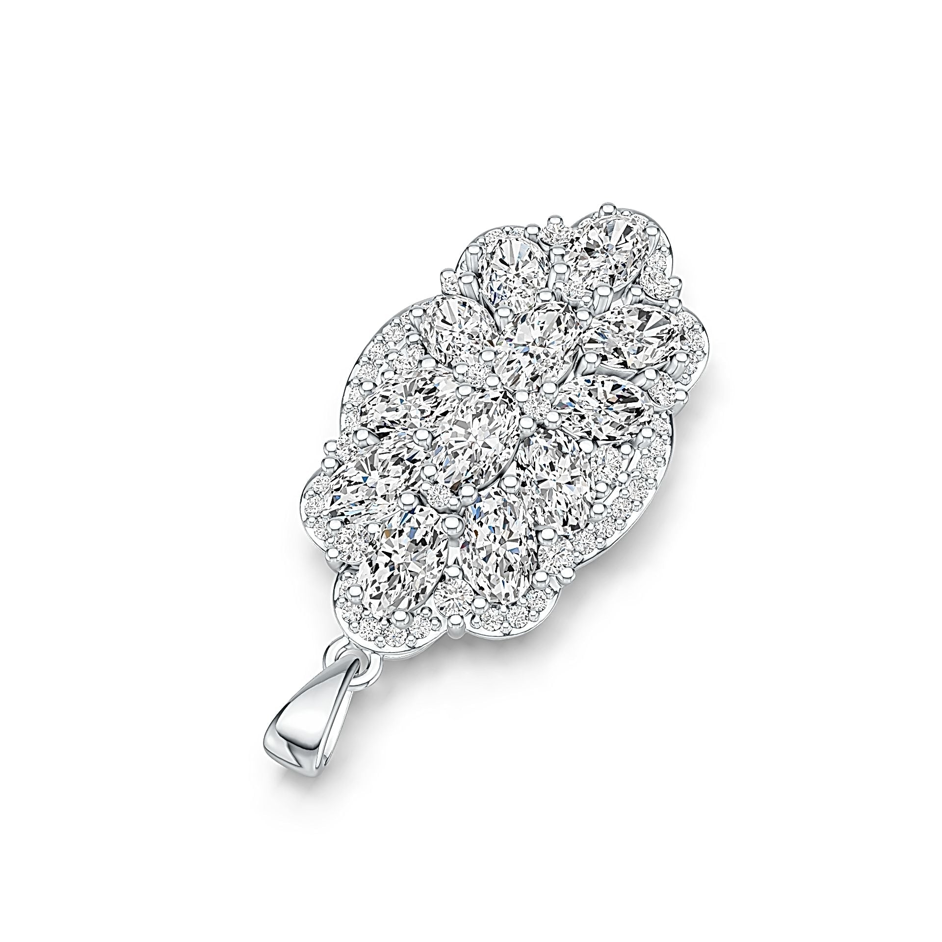 Sterling Silver Semi Mount Pendant Setting Oval OV 6X4mm DHJ