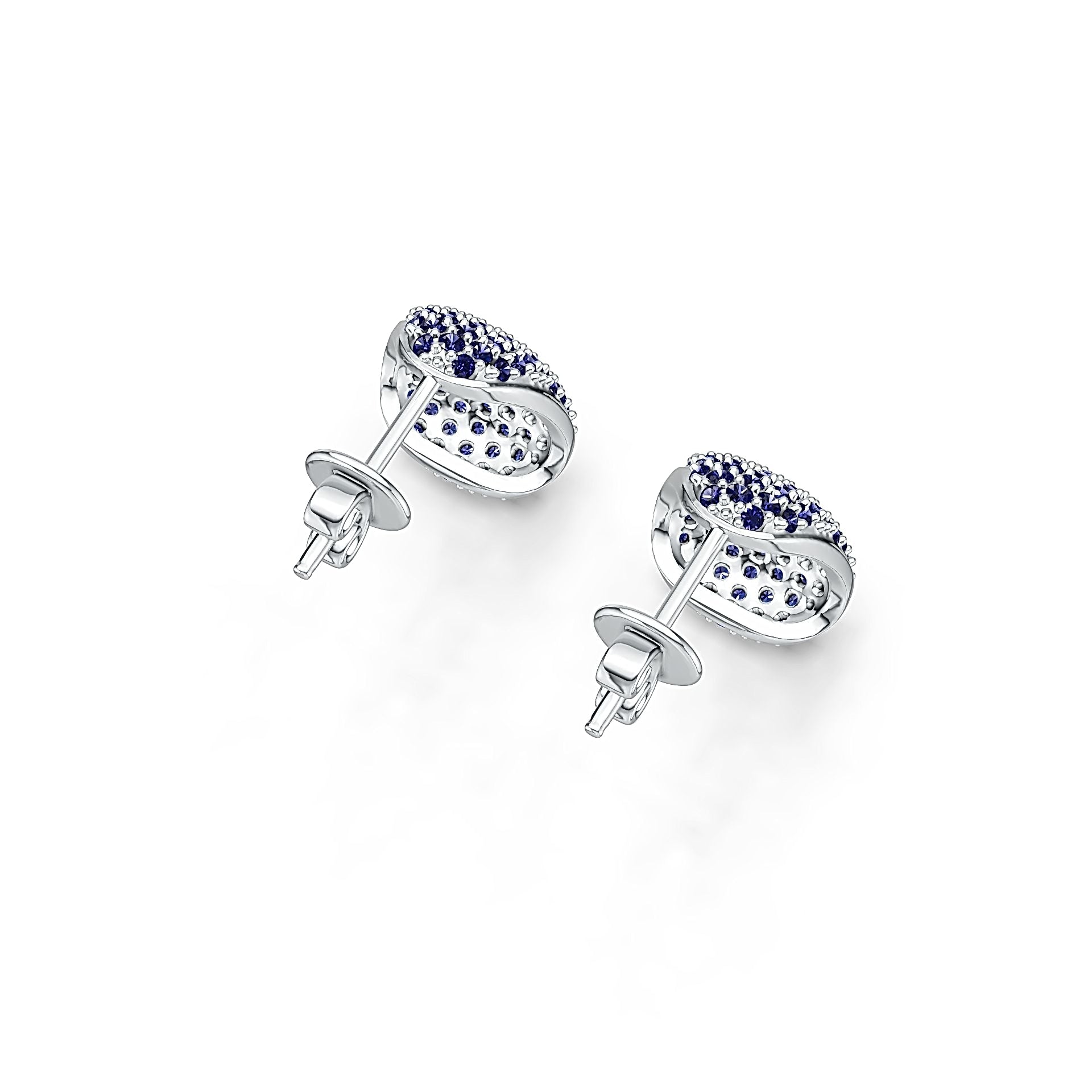 Sterling Silver Semi Mount Earrings Setting Round RD 1.25mm DHJ