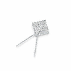Sterling Silver Cluster Pendant with White Topaz or Moissanite Syzjewelry