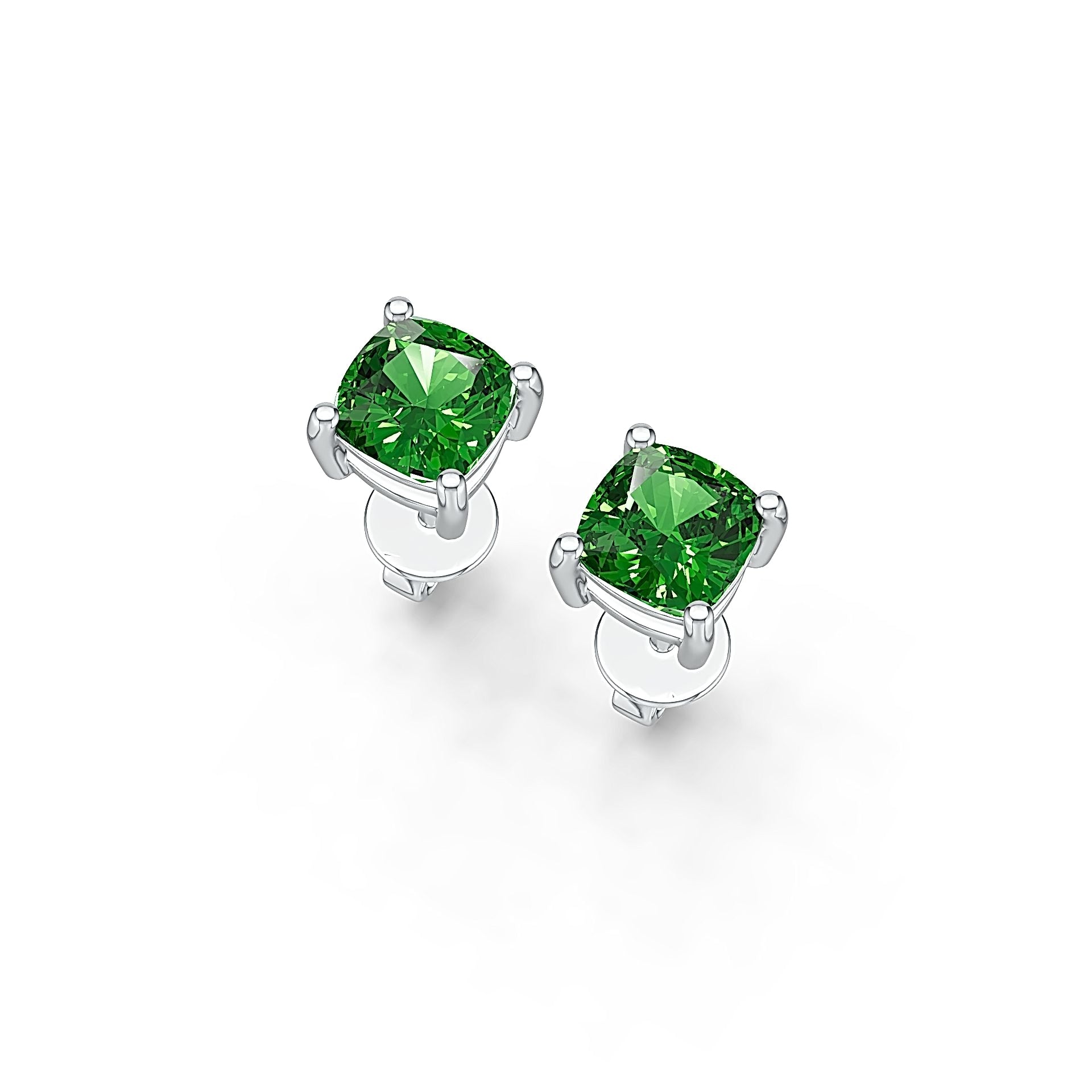 Sterling Silver Semi Mount Earrings Setting Cushion CU 6X6mm DHJ