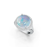 Sterling Silver Semi Mount Ring Setting Round RD 12x12mm Cabochon - Syzjewelry