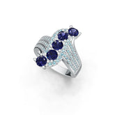 Sterling Silver Semi Mount Ring Setting Round RD 4.7x4.7mm DHJ