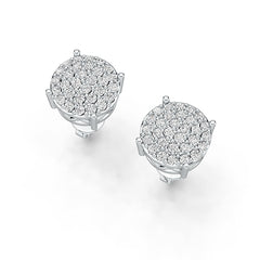Sterling Silver Semi Mount Earrings Setting Round RD 1.5mm DHJ