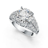 Sterling Silver Semi Mount Ring Setting Round RD 10.5mm DHJ