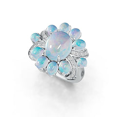 Sterling Silver Semi Mount Ring Setting Oval OV 10X8mm Cabochon DHJ
