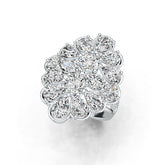 Sterling Silver Semi Mount Ring Setting Oval OV 7X5mm RD 6X6mm RD 5X5mm DHJ