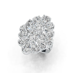 Sterling Silver Semi Mount Ring Setting Oval OV 7X5mm RD 6X6mm RD 5X5mm DHJ