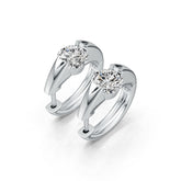 Sterling Silver Semi Mount Earrings Setting Round RD 7x7mm DHJ
