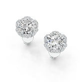 Sterling Silver Semi Mount Earrings Setting Round RD 8x8mm DHJ