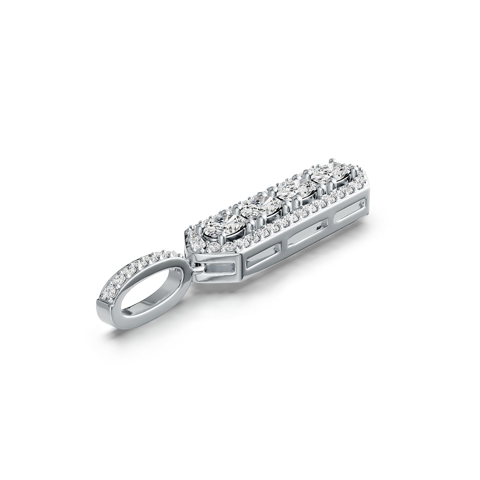Sterling Silver Semi Mount Pendant Setting Oval OV 5X3mm DHJ