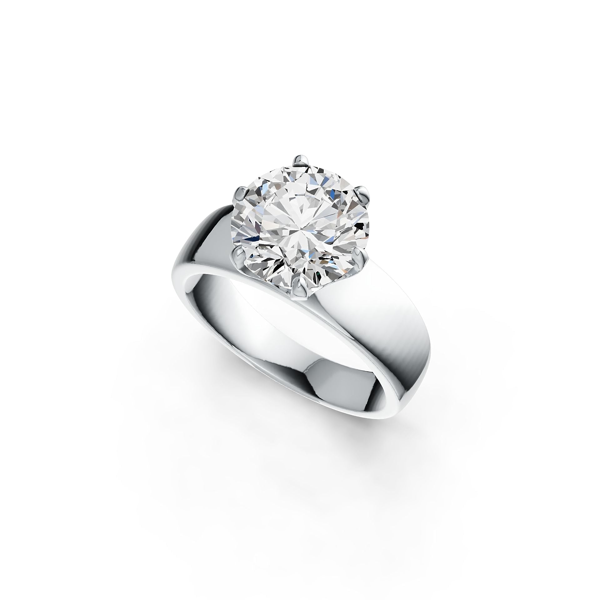 Sterling Silver Semi Mount Ring Setting Round RD 10x10mm DHJ