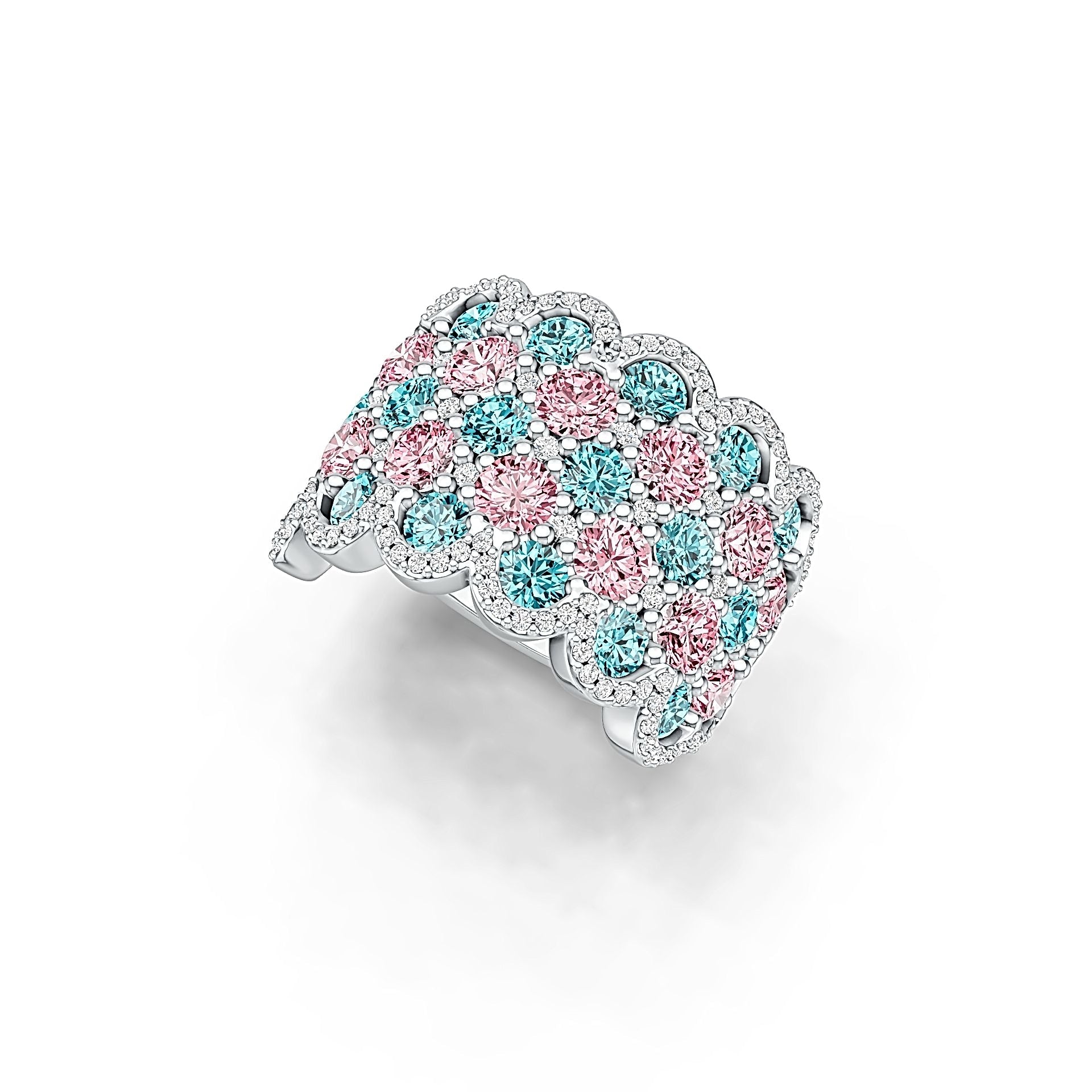 Sterling Silver Semi Mount Ring Setting Round RD 4x4mm DHJ