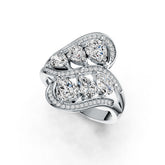 Sterling Silver Semi Mount Ring Setting Pear PE 7X5mm PE 6X4mm DHJ