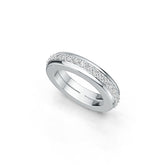 Sterling Silver Semi Mount Ring Setting Round RD 2x2mm White Topaz DHJ
