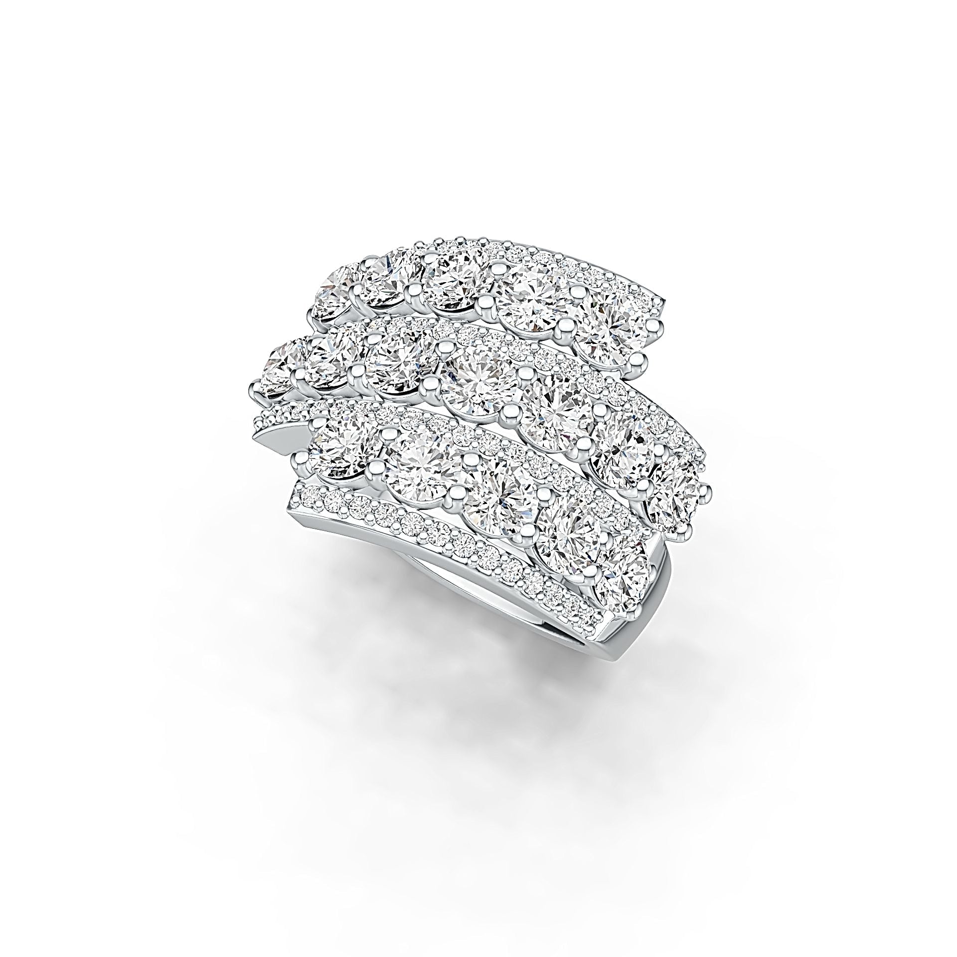 Sterling Silver Semi Mount Ring Setting Round RD 4x4mm DHJ