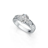 Sterling Silver Semi Mount Ring Setting Oval OV 8X6mm Infinity Shank DHJ