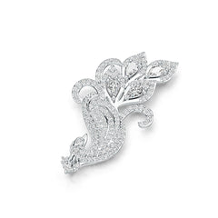 Sterling Silver Semi Mount Pendant Setting Pear PE 5X3mm Peacock Theme DHJ