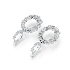Sterling Silver Semi Mount Earrings Setting Round RD 5x5mm DHJ
