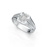 10K Gold Moissanite Ring Emerald OCT 8X6mm Men's Ring