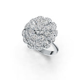 Sterling Silver Semi Mount Ring Setting Pear PE 4X3mm Flower Theme DHJ