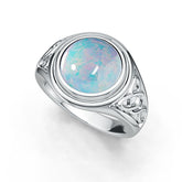 Sterling Silver Semi Mount Ring Setting Round RD 10x10mm Cabochon DHJ