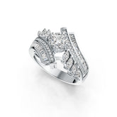 Sterling Silver Semi Mount Ring Setting Round RD 6x6mm Bypass DHJ