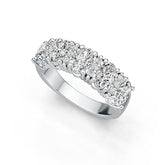Sterling Silver Semi Mount Ring Setting Oval OV 6x4mm 5 Stone with White Topaz Syzjewelry