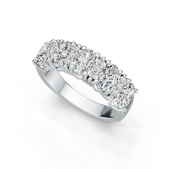 Sterling Silver Semi Mount Ring Setting Oval OV 6x4mm 5 Stone with White Topaz Syzjewelry