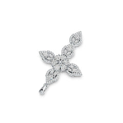 Sterling Silver Semi Mount Pendant Setting Pear PE 5X4mm PE 5X3mm MQ 4X2mm - Syzjewelry