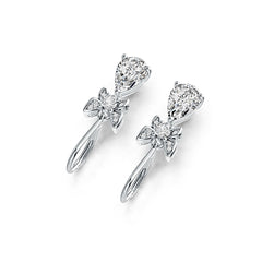 Sterling Silver Semi Mount Earrings Setting Pear PE 9X6mm - Syzjewelry