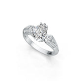 Sterling Silver Semi Mount Ring Setting Pear PE 10X8mm DHJ