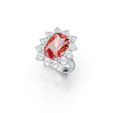 Sterling Silver Semi Mount Ring Setting Cushion CU 14X10mm DHJ
