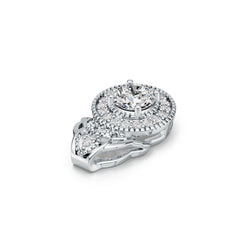 Sterling Silver Semi Mount Pendant Setting Round RD 6.5mm DHJ
