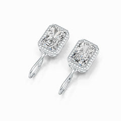 Sterling Silver Semi Mount Earrings Setting Emerald OCT 12X8mm DHJ