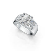 Sterling Silver Semi Mount Ring Setting Emerald OCT 11X9mm DHJ