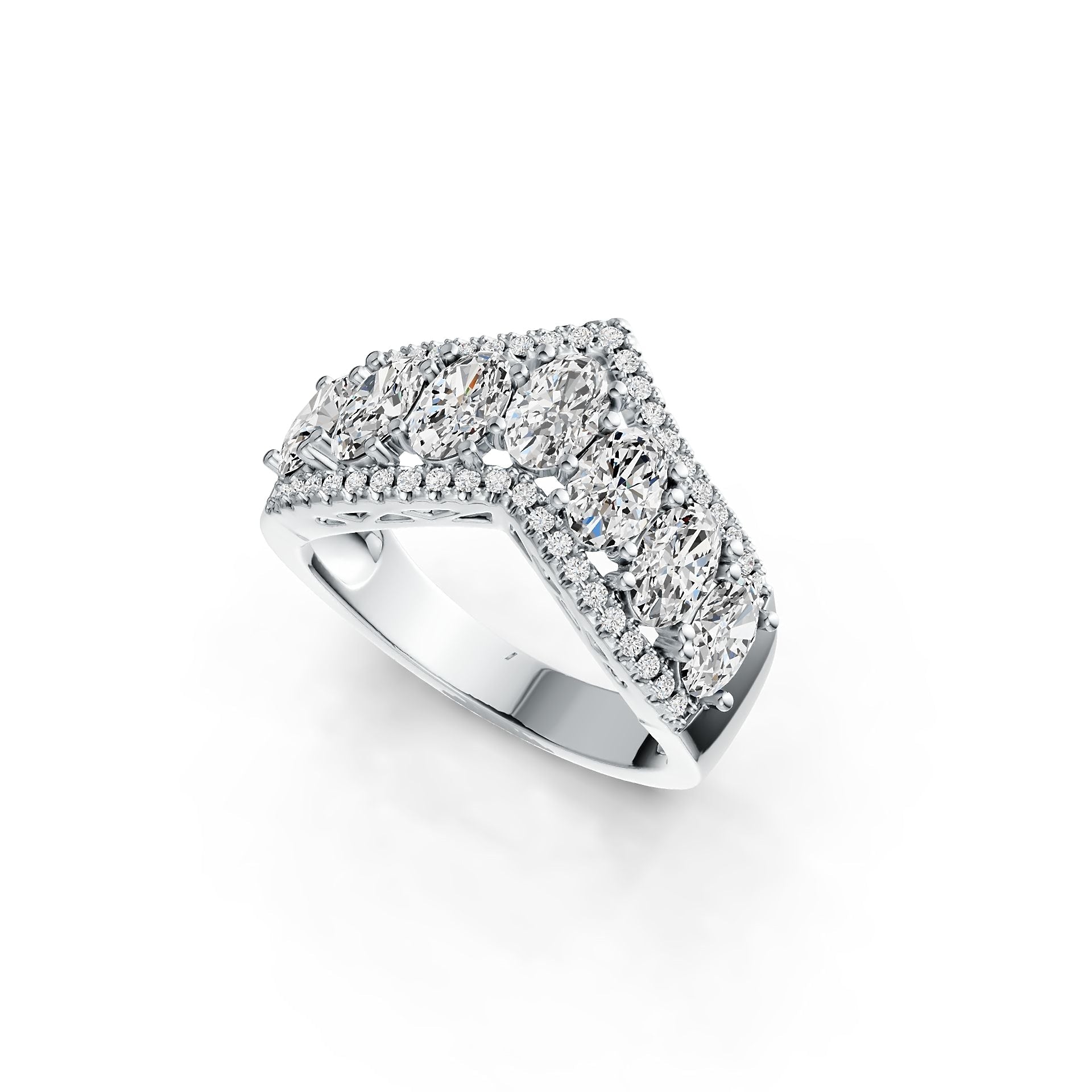 Sterling Silver Semi Mount Ring Setting Oval OV 6X4mm DHJ