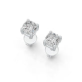 Sterling Silver Semi Mount Earrings Setting Round RD 5x5mm DHJ