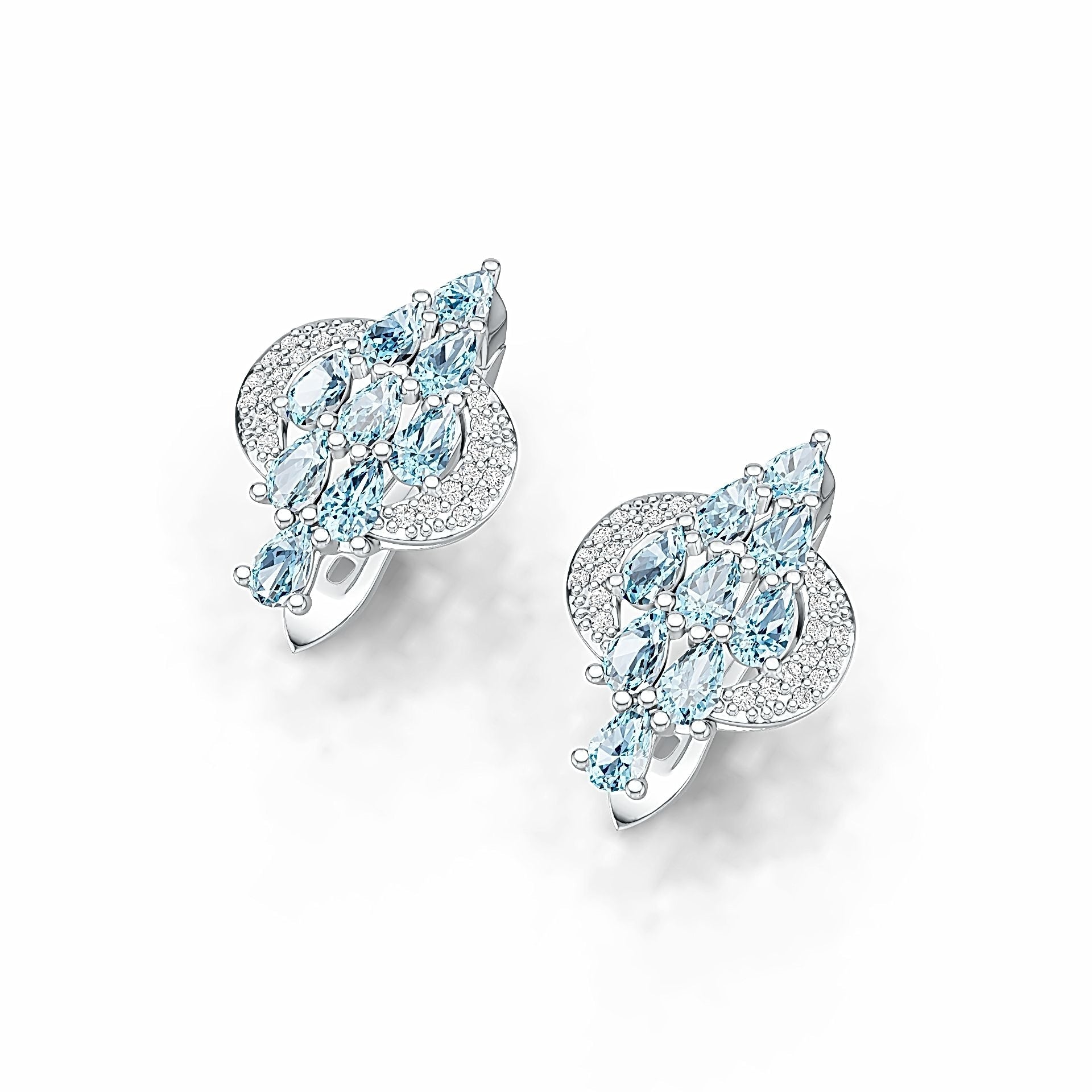 Sterling Silver Semi Mount Earrings Setting Pear PE 5X3mm DHJ