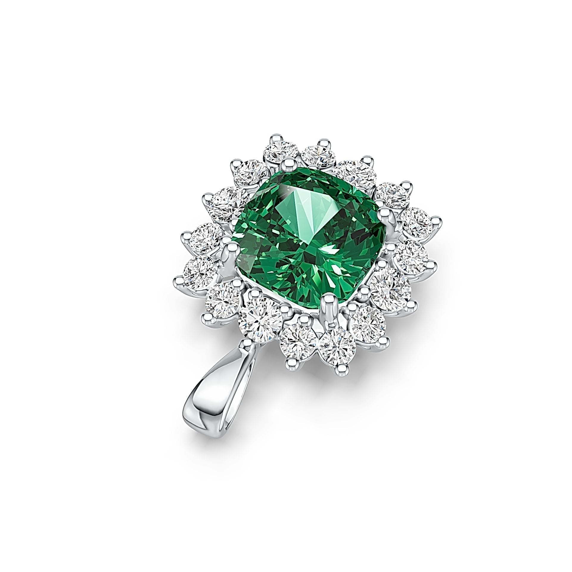 Sterling Silver Semi Mount Pendant Setting Cushion CU 8X8mm Syzjewelry